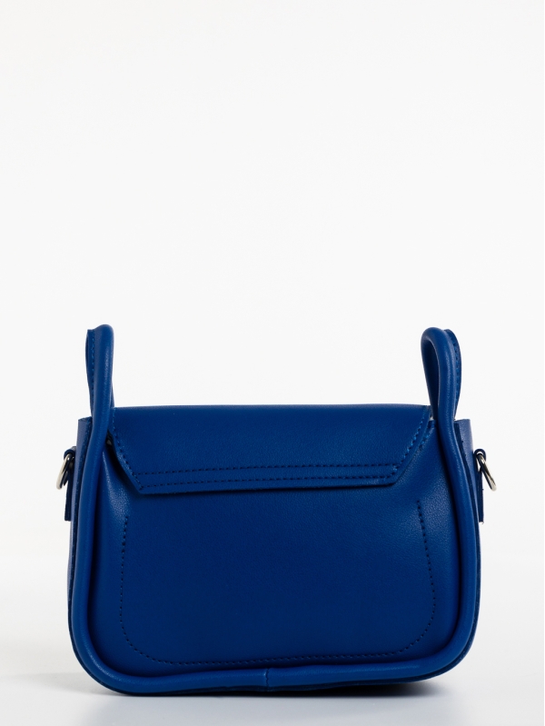 Γυναικεία τσάντα μπλε σκούρο από οικολογικό δέρμα Saturnina, 5 - Kalapod.gr