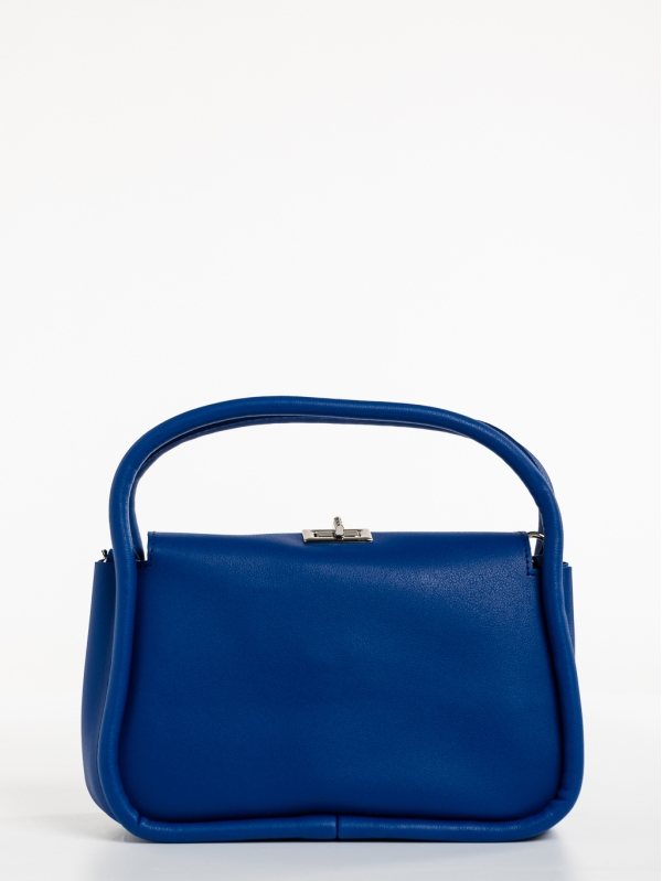 Γυναικεία τσάντα μπλε σκούρο από οικολογικό δέρμα Melaina, 3 - Kalapod.gr