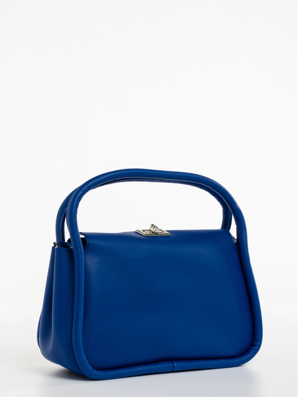 Γυναικεία τσάντα μπλε σκούρο από οικολογικό δέρμα Melaina, 2 - Kalapod.gr