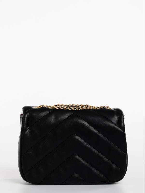 Γυναικεία τσάντα μαύρη από οικολογικό δέρμα Ligeia, 6 - Kalapod.gr