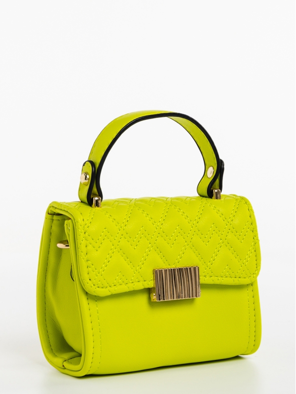 Γυναικεία τσάντα πράσινη από οικολογικό δέρμα Saffira, 2 - Kalapod.gr