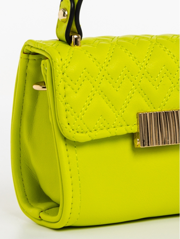 Γυναικεία τσάντα πράσινη από οικολογικό δέρμα Saffira, 4 - Kalapod.gr