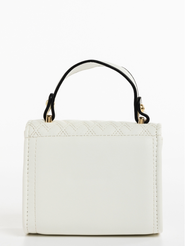 Γυναικεία τσάντα λευκή από οικολογικό δέρμα Saffira, 5 - Kalapod.gr