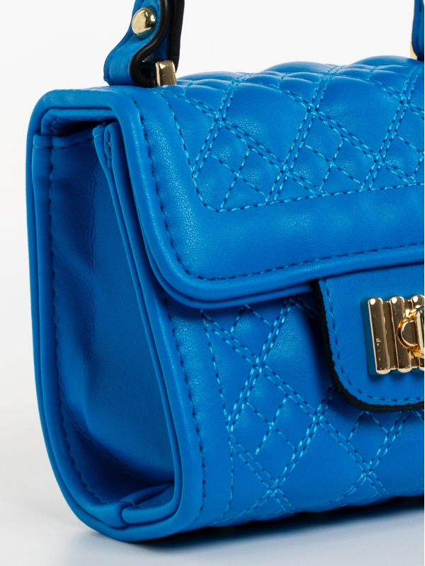 Γυναικεία τσάντα μπλε από οικολογικό δέρμα Ceara, 4 - Kalapod.gr
