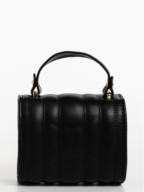 Γυναικεία τσάντα μαύρη από οικολογικό δέρμα Gaetana, 5 - Kalapod.gr