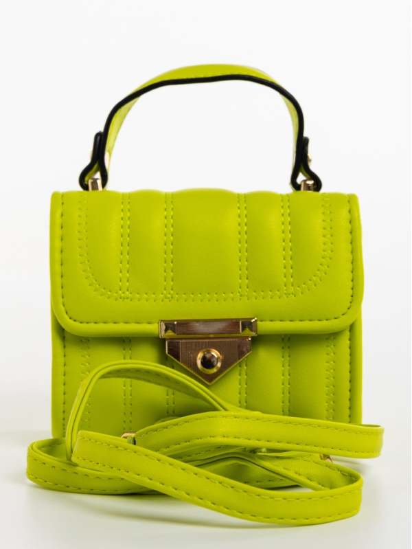 Γυναικεία τσάντα πράσινη από οικολογικό δέρμα Gaetana, 6 - Kalapod.gr