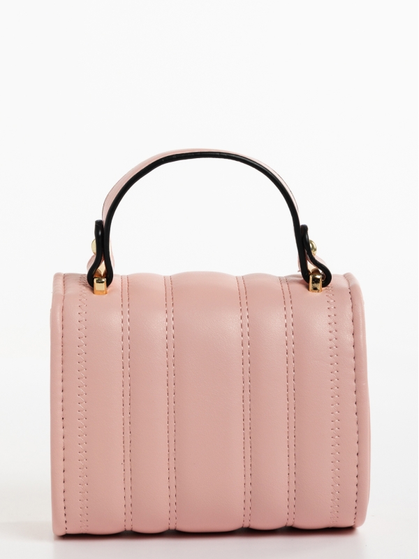 Γυναικεία τσάντα ροζ από οικολογικό δέρμα Gaetana, 5 - Kalapod.gr
