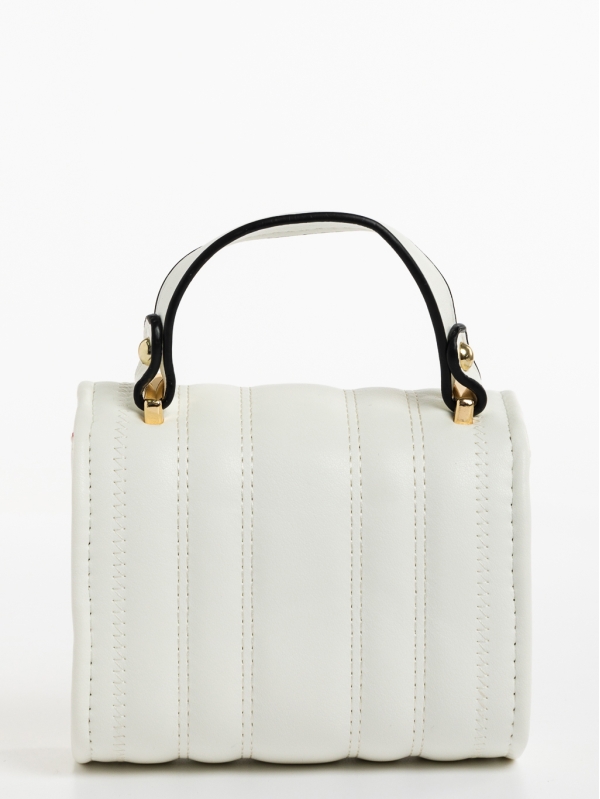 Γυναικεία τσάντα λευκή από οικολογικό δέρμα Gaetana, 5 - Kalapod.gr