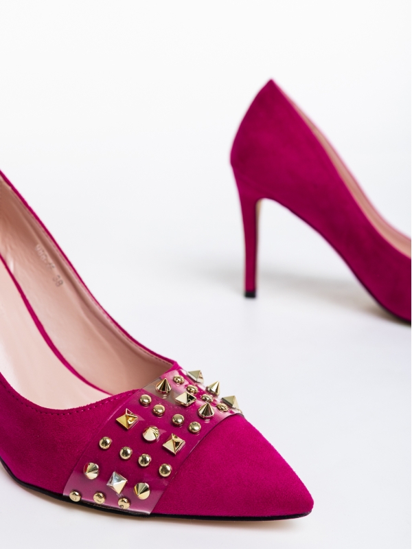 Γυναικεία παπούτσια  ροζ από ύφασμα  Gundega, 6 - Kalapod.gr