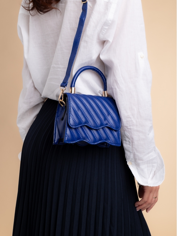 Γυναικεία τσάντα μπλε σκούρο από οικολογικό δέρμα Toyin - Kalapod.gr