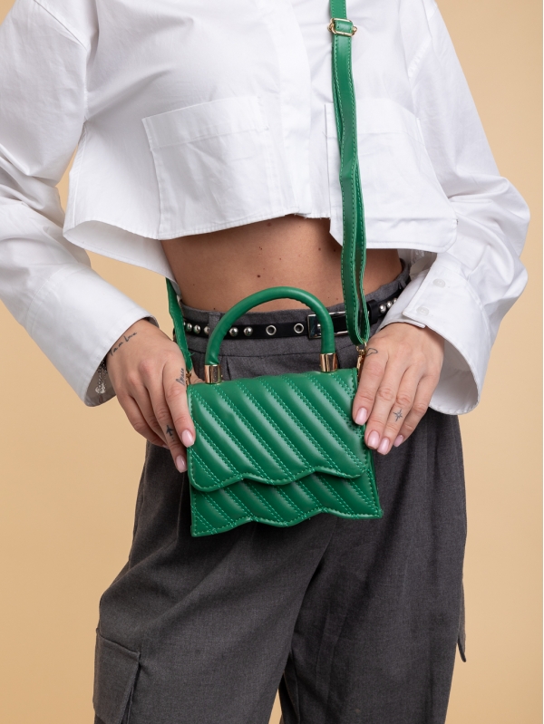 Γυναικεία τσάντα πράσινη από οικολογικό δέρμα Toyin - Kalapod.gr