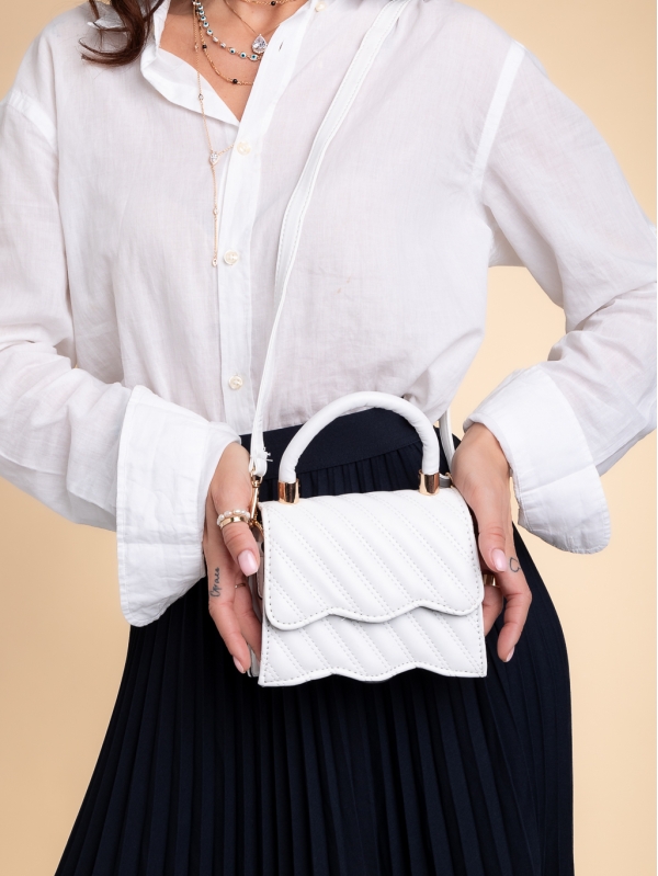 Γυναικεία τσάντα λευκή από οικολογικό δέρμα Toyin - Kalapod.gr