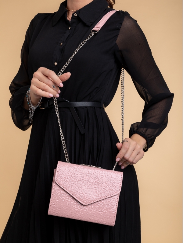 Γυναικεία τσάντα ροζ από οικολογικό δέρμα Ajla - Kalapod.gr