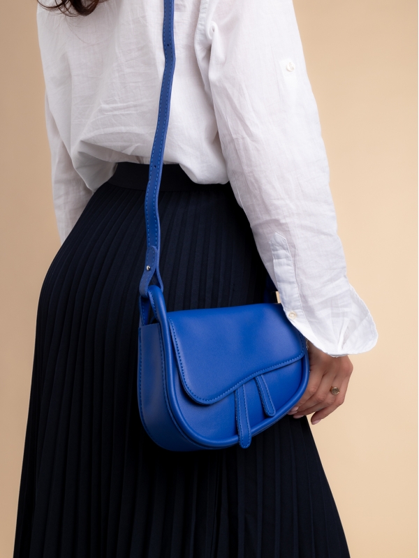 Γυναικεία τσάντα μπλε σκούρο από οικολογικό δέρμα Michala - Kalapod.gr