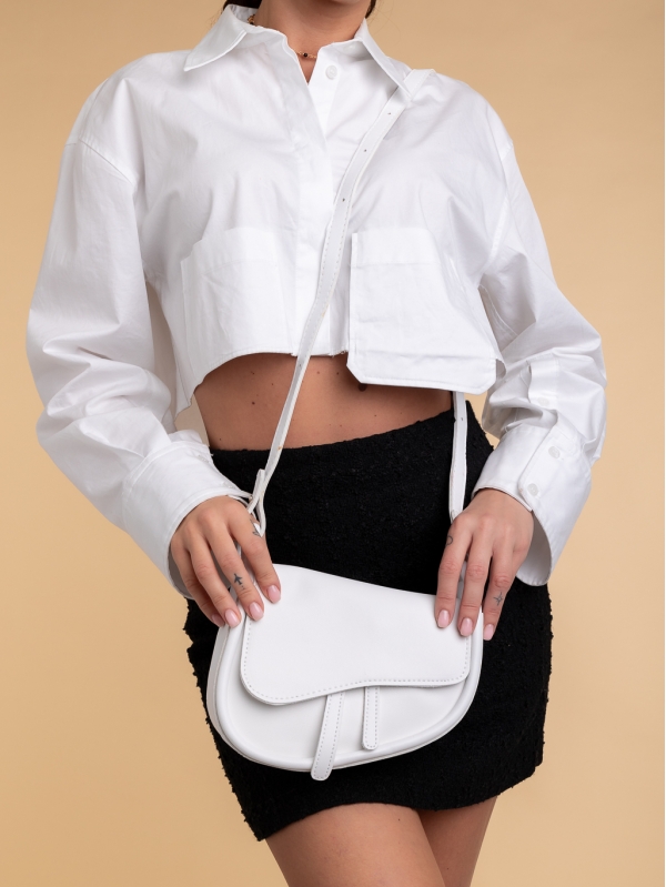 Γυναικεία τσάντα λευκή από οικολογικό δέρμα Michala - Kalapod.gr