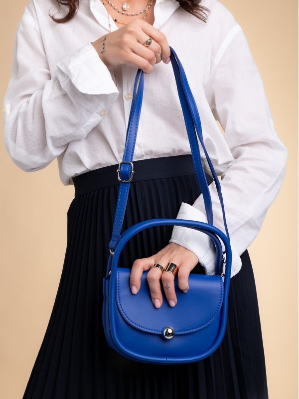 Γυναικεία τσάντα μπλε σκούρο από οικολογικό δέρμα Julitta - Kalapod.gr