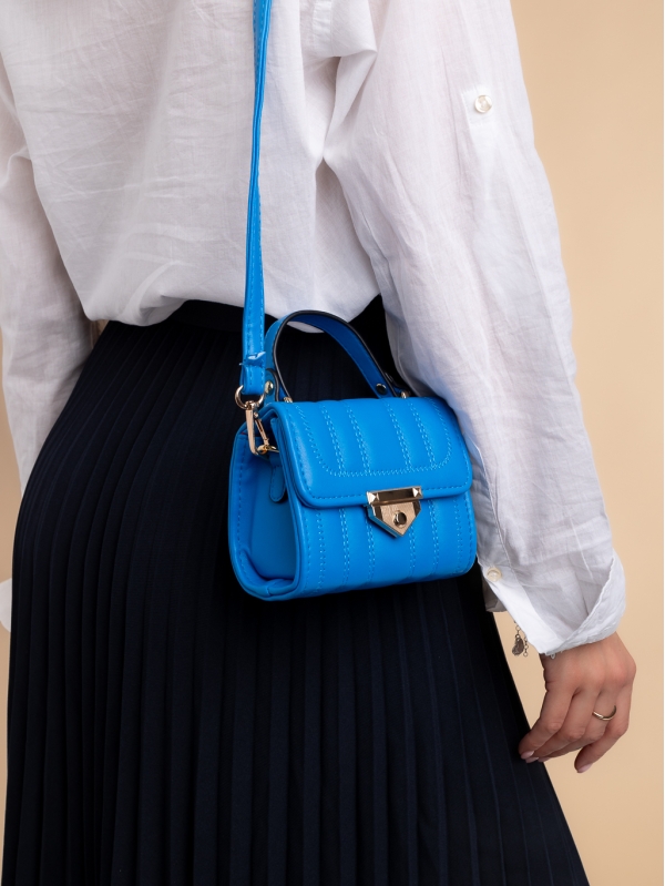 Γυναικεία τσάντα μπλε σκούρο από οικολογικό δέρμα Gaetana - Kalapod.gr