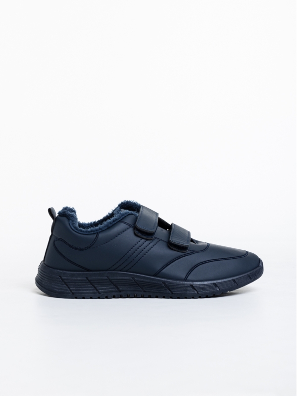 Ανδρικά αθλητικά παπούτσια σκούρο μπλε από οικολογικό δέρμα  Triton - Kalapod.gr