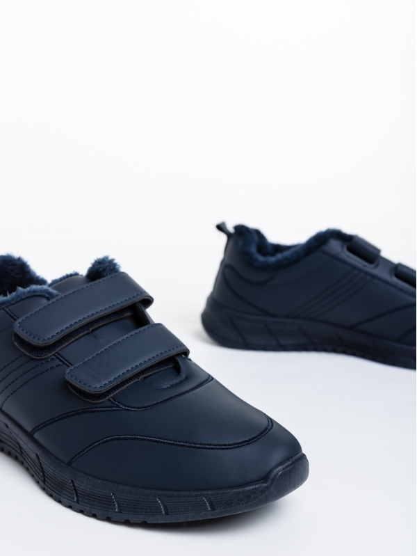 Ανδρικά αθλητικά παπούτσια σκούρο μπλε από οικολογικό δέρμα  Triton, 4 - Kalapod.gr