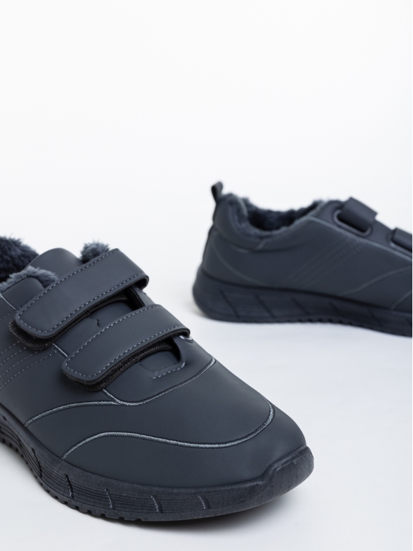 Ανδρικά αθλητικά παπούτσια γκρί από οικολογικό δέρμα  Triton, 4 - Kalapod.gr
