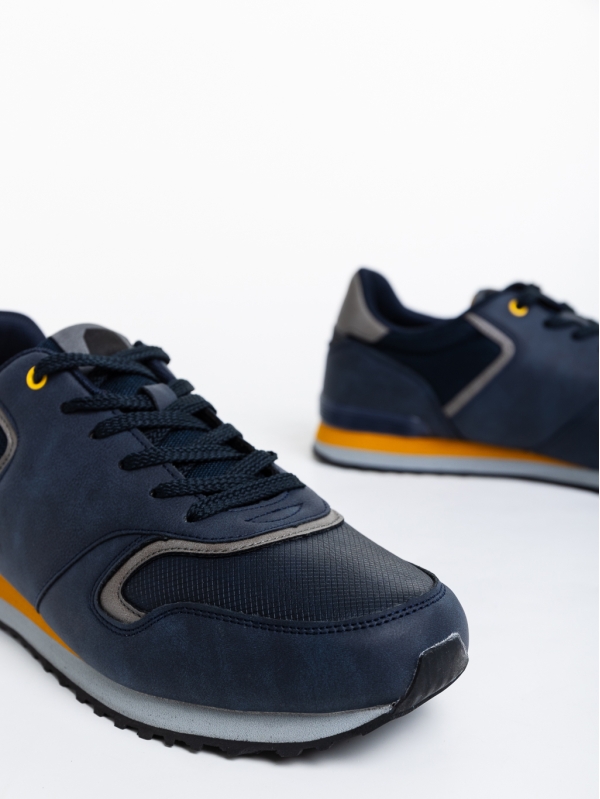 Ανδρικά αθλητικά παπούτσια μπλε από οικολογικό δέρμα   Devonte, 4 - Kalapod.gr