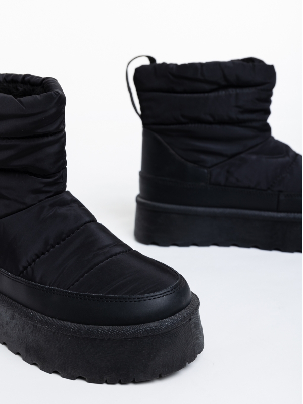 Γυναικείες μπότες μαύρα από ύφασμα Selby, 6 - Kalapod.gr