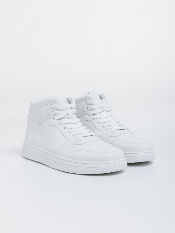 Ανδρικά αθλητικά παπούτσια λευκά από οικολογικό δέρμα Emanoil - Kalapod.gr