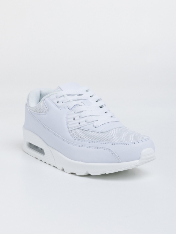 Ανδρικά αθλητικά παπούτσια λευκά από οικολογικό δέρμα Bram, 2 - Kalapod.gr