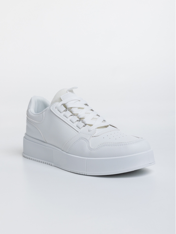 Ανδρικά αθλητικά παπούτσια λευκά από οικολογικό δέρμα Auden, 2 - Kalapod.gr