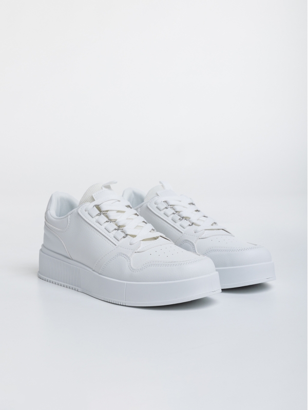Ανδρικά αθλητικά παπούτσια λευκά από οικολογικό δέρμα Auden - Kalapod.gr