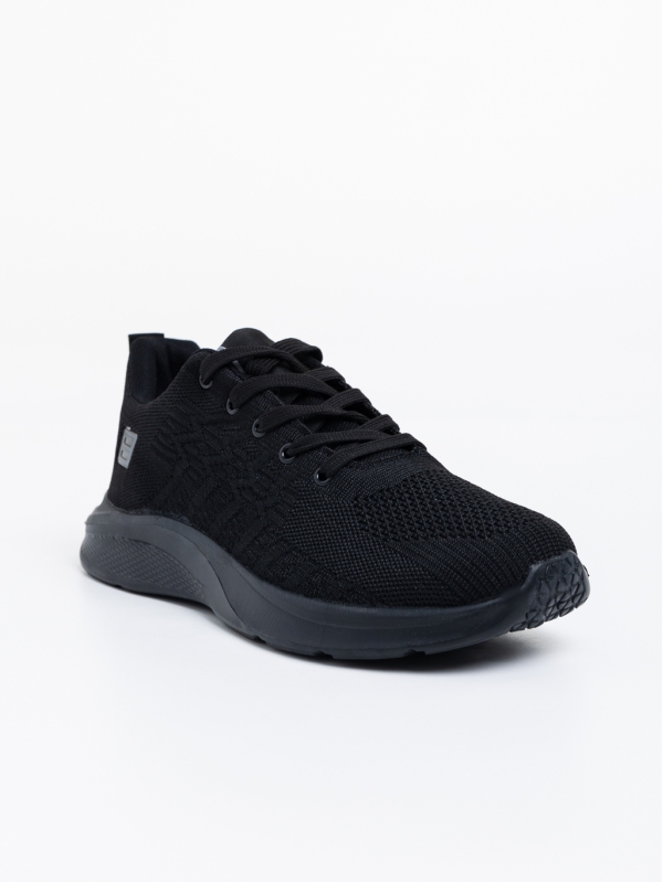 Ανδρικά αθλητικά παπούτσια μαύρα από ύφασμα Fender - Kalapod.gr