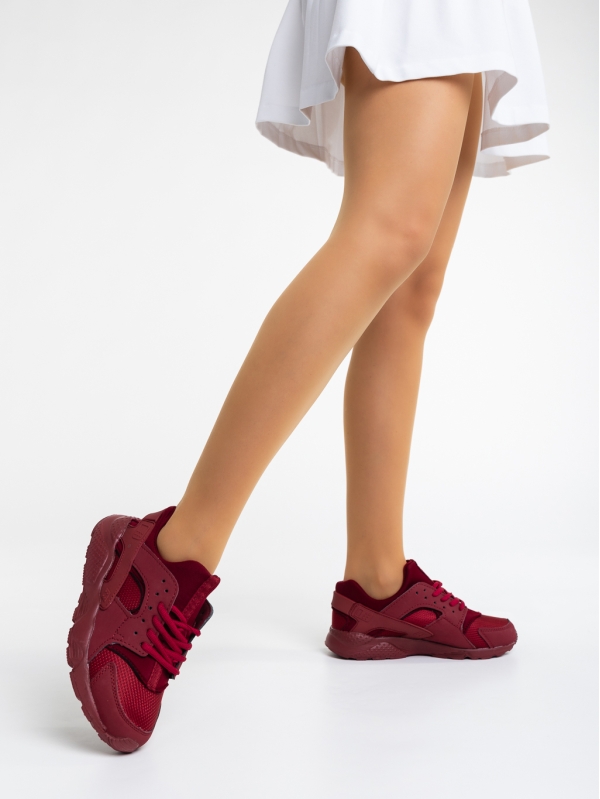 Γυναικεία αθλητικά παπούτσια γκρενά από ύφασμα Teryl, 3 - Kalapod.gr