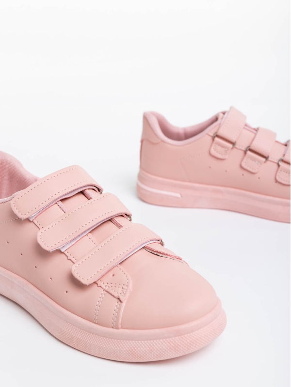 Γυναικεία αθλητικά παπούτσια ροζ από οικολογικό δέρμα Deziree, 6 - Kalapod.gr