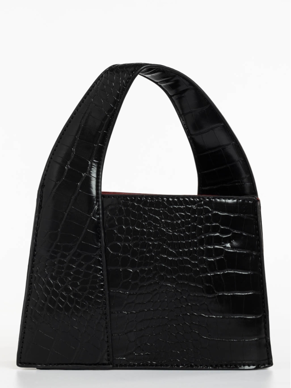 Γυναικεία τσάντα μαύρη από οικολογικό δέρμα Blima, 2 - Kalapod.gr