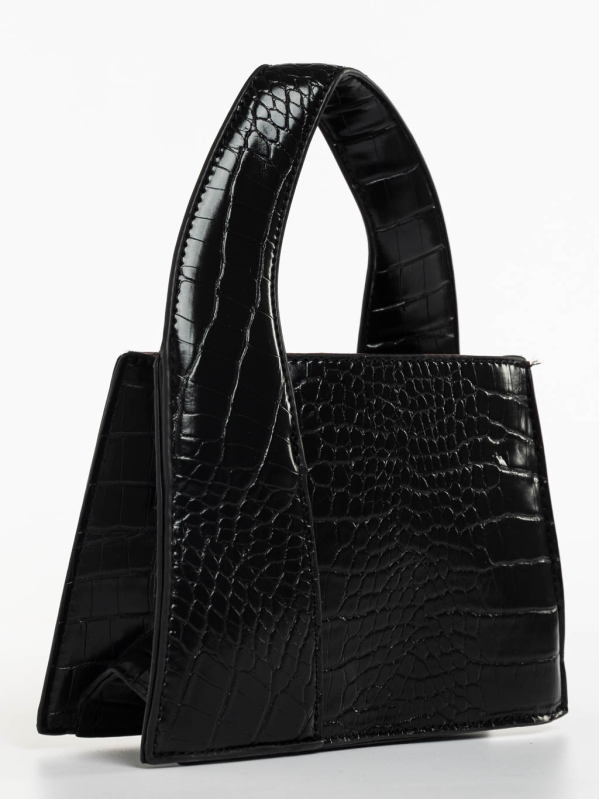 Γυναικεία τσάντα μαύρη από οικολογικό δέρμα Blima, 3 - Kalapod.gr