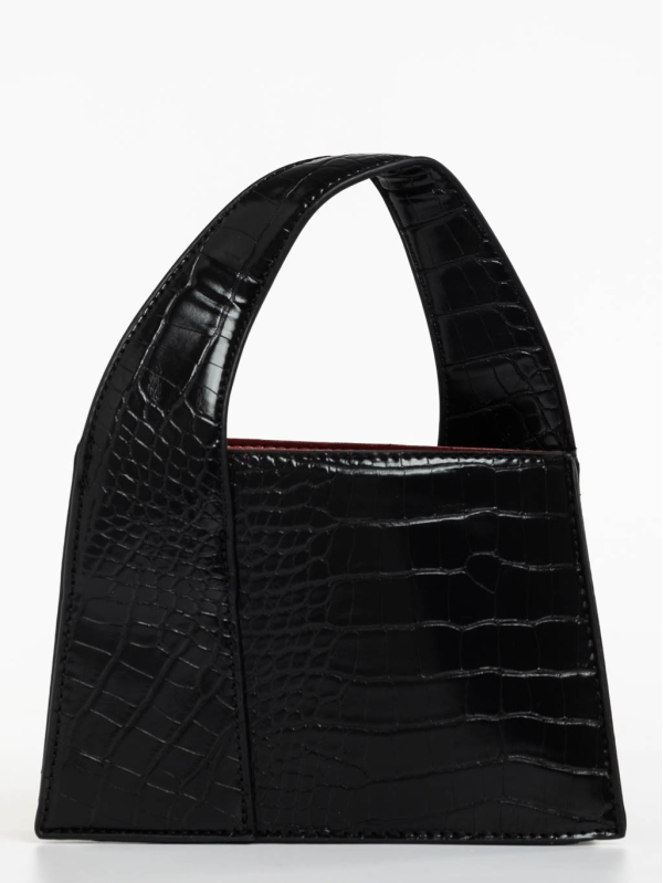 Γυναικεία τσάντα μαύρη από οικολογικό δέρμα Blima, 5 - Kalapod.gr