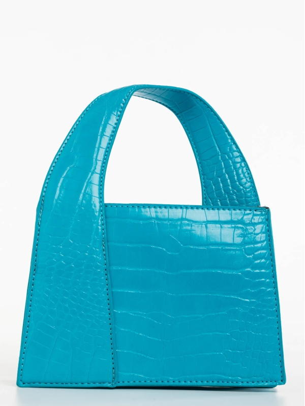 Γυναικεία τσάντα μπλε από οικολογικό δέρμα Blima, 2 - Kalapod.gr