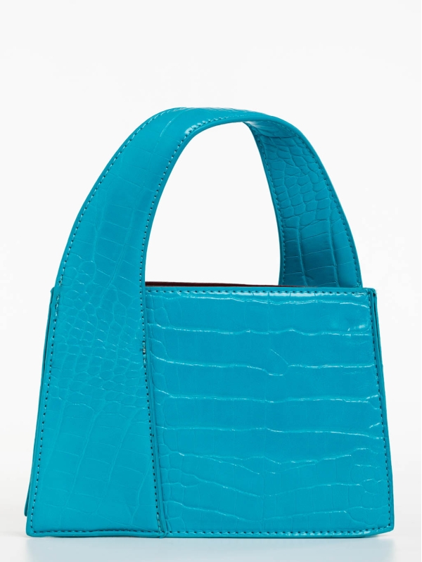 Γυναικεία τσάντα μπλε από οικολογικό δέρμα Blima, 5 - Kalapod.gr