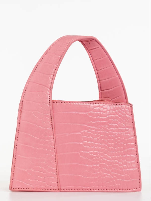 Γυναικεία τσάντα ροζ από οικολογικό δέρμα Blima, 2 - Kalapod.gr