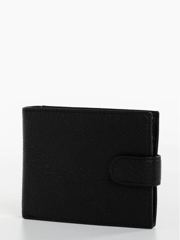 Ανδρικό πορτοφόλι μαύρη από φυσικό δέρμα Jacinto, 2 - Kalapod.gr