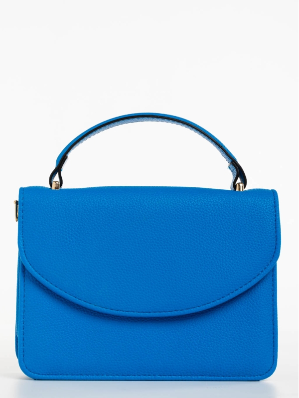 Γυναικεία τσάντα μπλε από οικολογικό δέρμα Blerina, 2 - Kalapod.gr