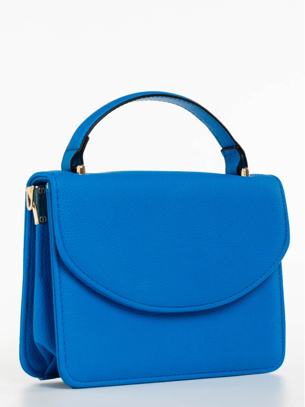 Γυναικεία τσάντα μπλε από οικολογικό δέρμα Blerina, 3 - Kalapod.gr