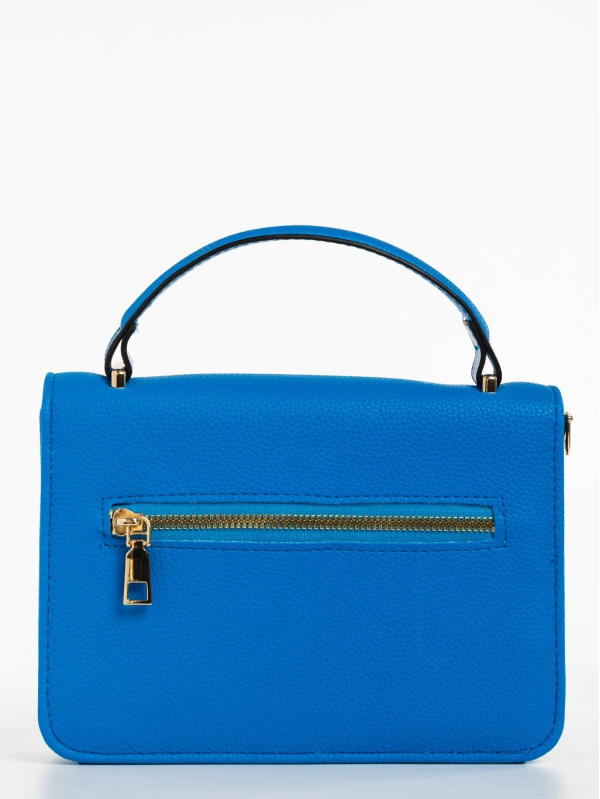 Γυναικεία τσάντα μπλε από οικολογικό δέρμα Blerina, 5 - Kalapod.gr