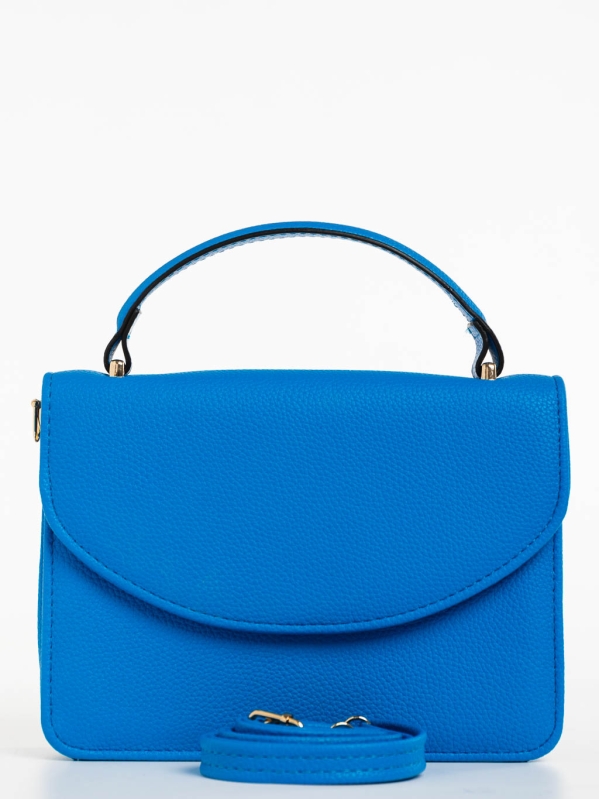Γυναικεία τσάντα μπλε από οικολογικό δέρμα Blerina, 6 - Kalapod.gr