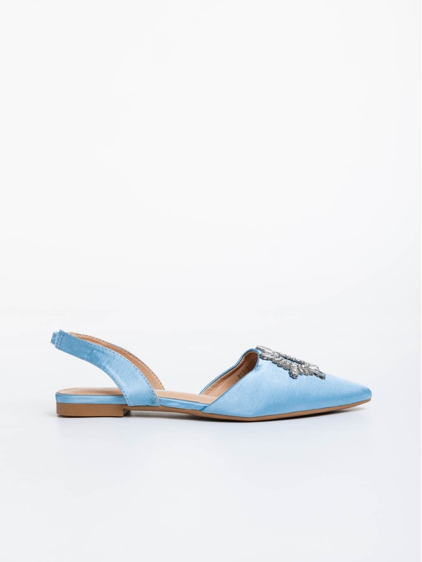 Γυναικεία παπούτσια μπλε από ύφασμα Jenita, 5 - Kalapod.gr