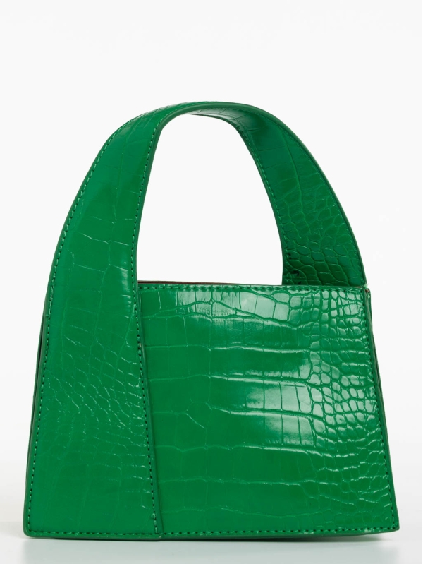 Γυναικεία τσάντα πράσινο σκούρο από οικολογικό δέρμα Blima, 5 - Kalapod.gr