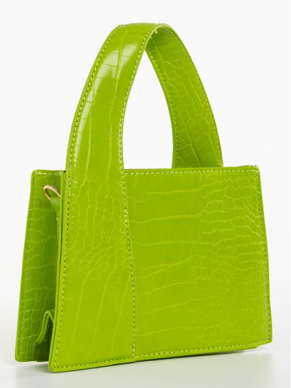 Γυναικεία τσάντα πράσινο ανοιχτό από οικολογικό δέρμα Blima, 3 - Kalapod.gr