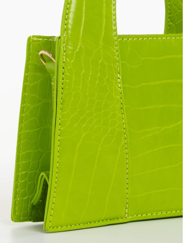 Γυναικεία τσάντα πράσινο ανοιχτό από οικολογικό δέρμα Blima, 4 - Kalapod.gr