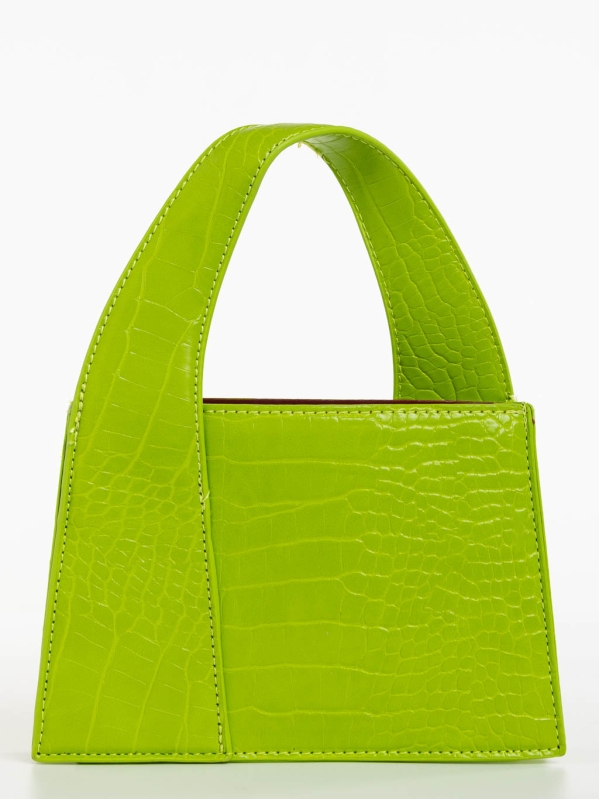 Γυναικεία τσάντα πράσινο ανοιχτό από οικολογικό δέρμα Blima, 5 - Kalapod.gr