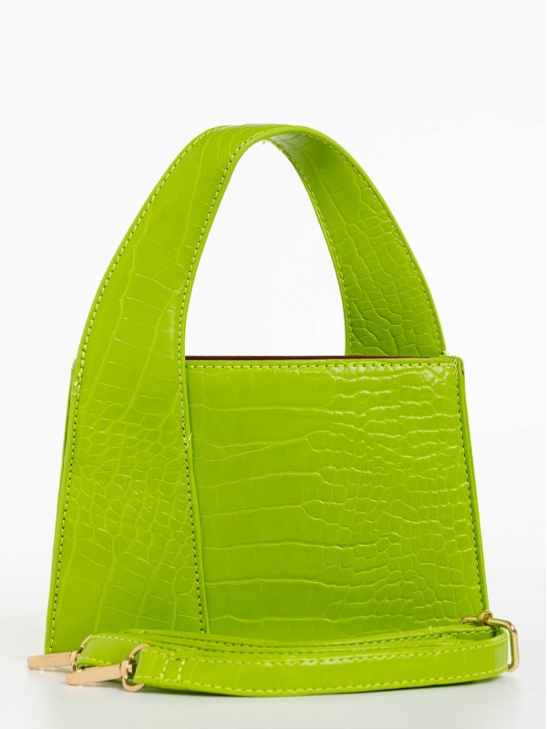 Γυναικεία τσάντα πράσινο ανοιχτό από οικολογικό δέρμα Blima, 6 - Kalapod.gr
